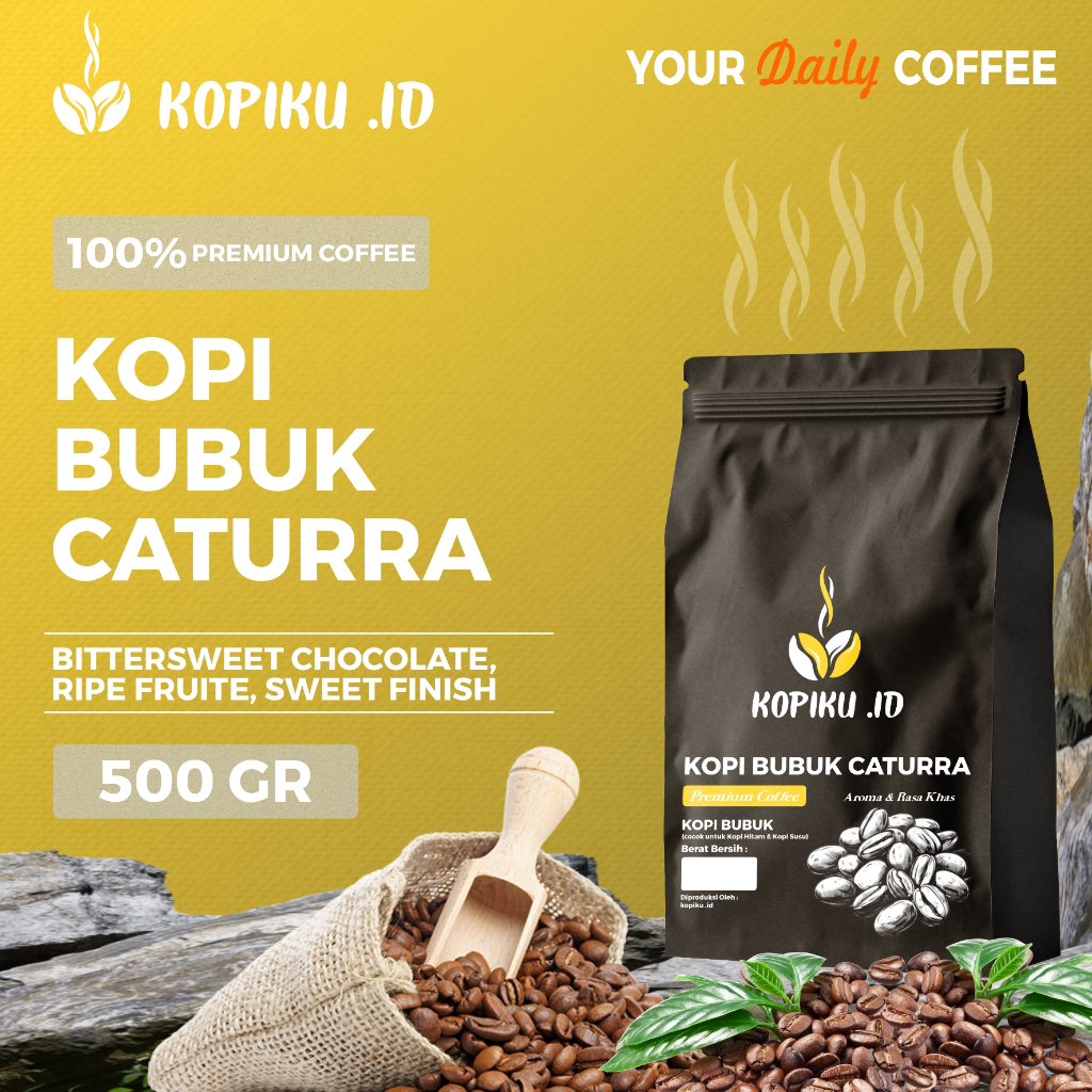 

Kopiku.id - Bubuk kopi Caturra Premium Coffee 500GR