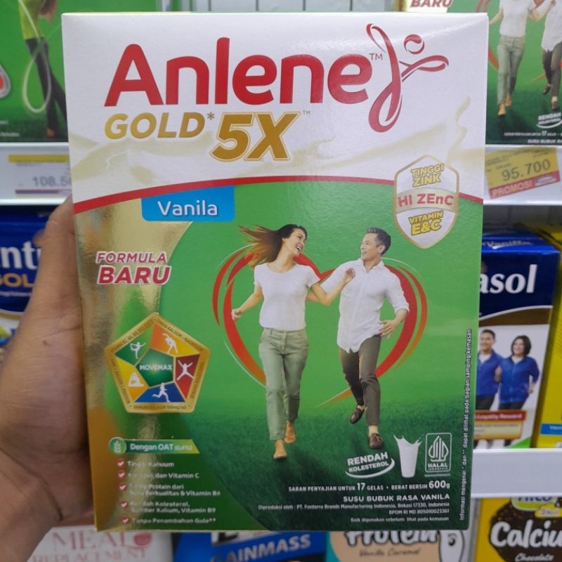 

Anlene Gold 5X Vanila Formula Baru 600g - tulang sendi dan otot
