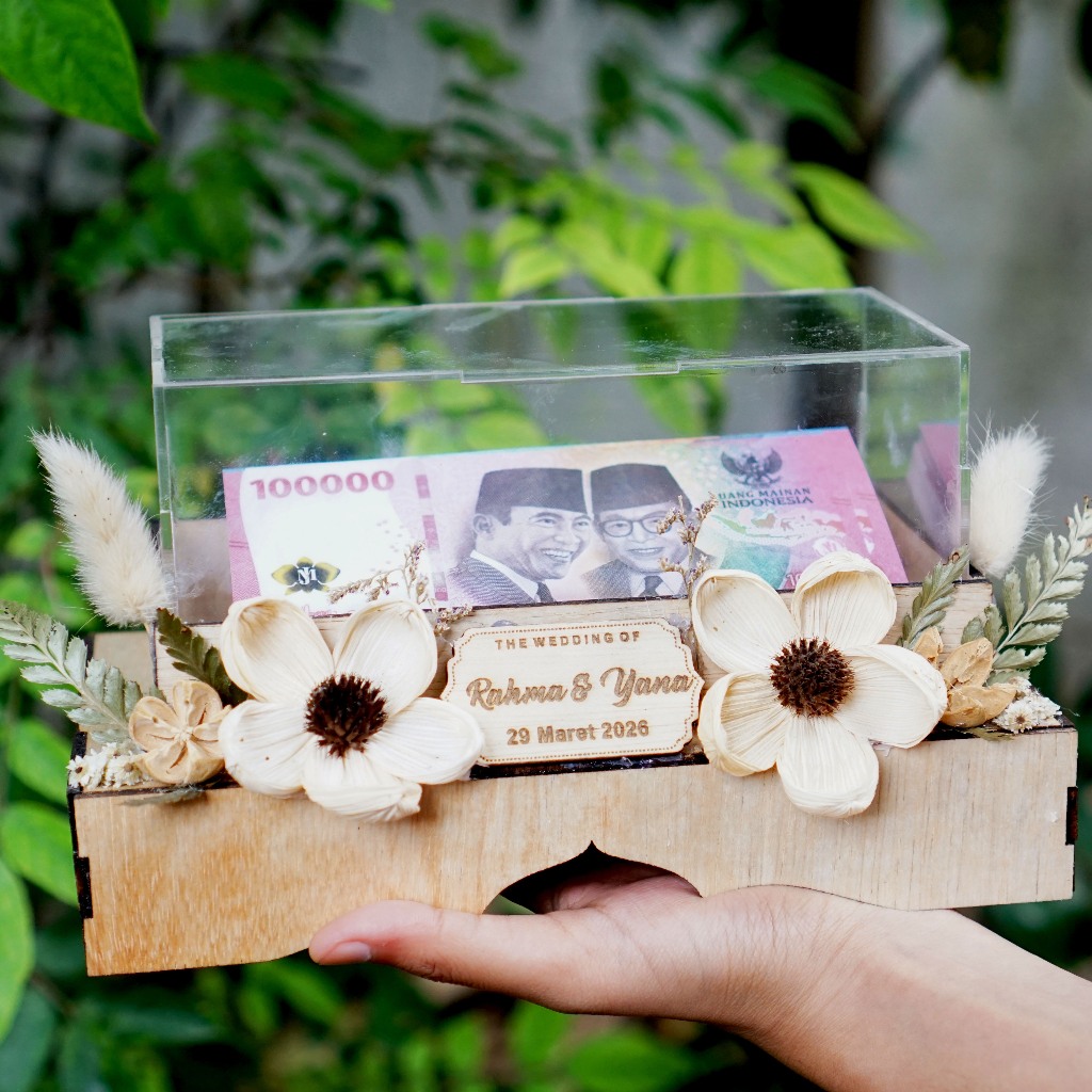 Kotak uang mahar seserahan hiasan mahar tempat uang mahar rustic