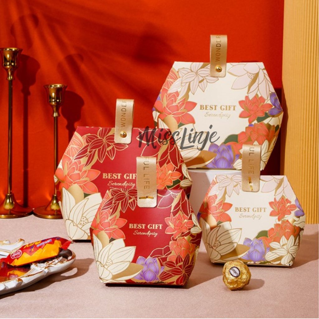 

Kotak Tas Souvenir Permen Candy Box Goodie Bag Kecil Motif Flower Cantik Premium