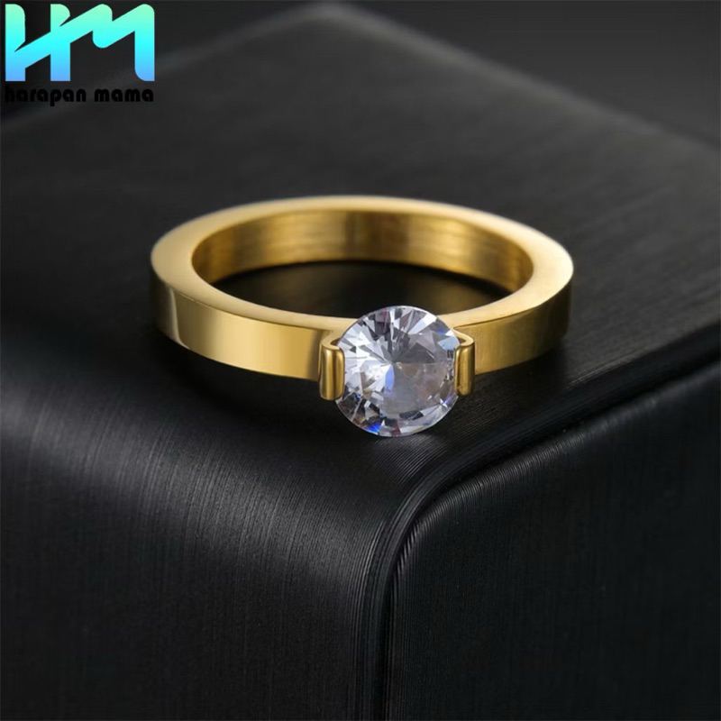 Cod Cincin Titanium Wanita Model Permata Cincin Wanita Terbaru Anti Luntur Cincin Wanita Terlaris Ci