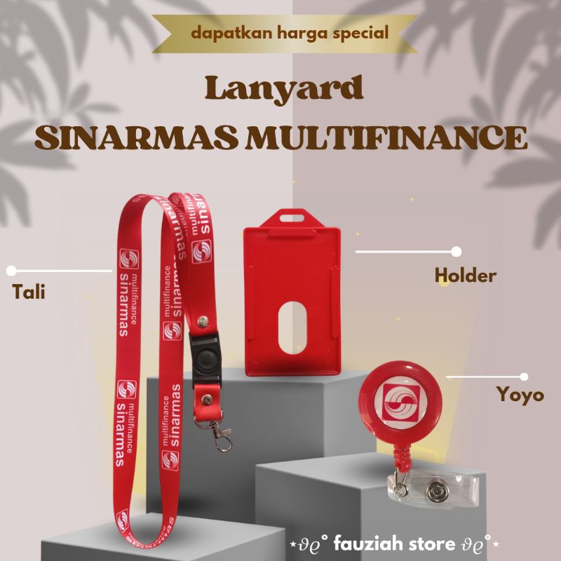 

READY! TALI ID CARD / LANYARD SINARMAS MULTIFINANCE Merah Termurah!!!!