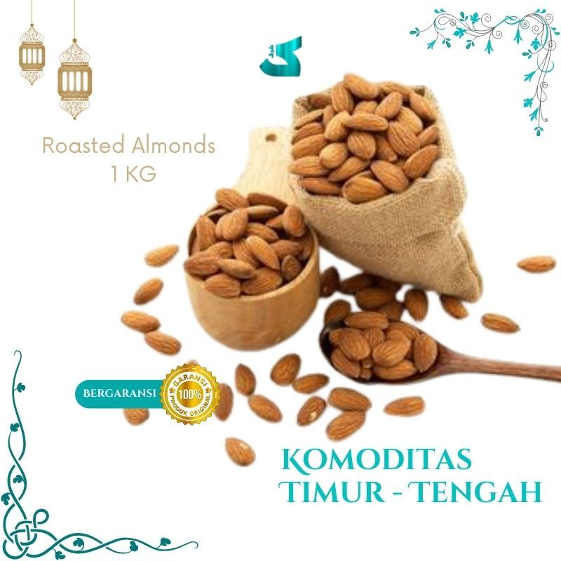 

1 KG ALMOND PANGGANG | ROASTED ALMOND SIAP MAKAN