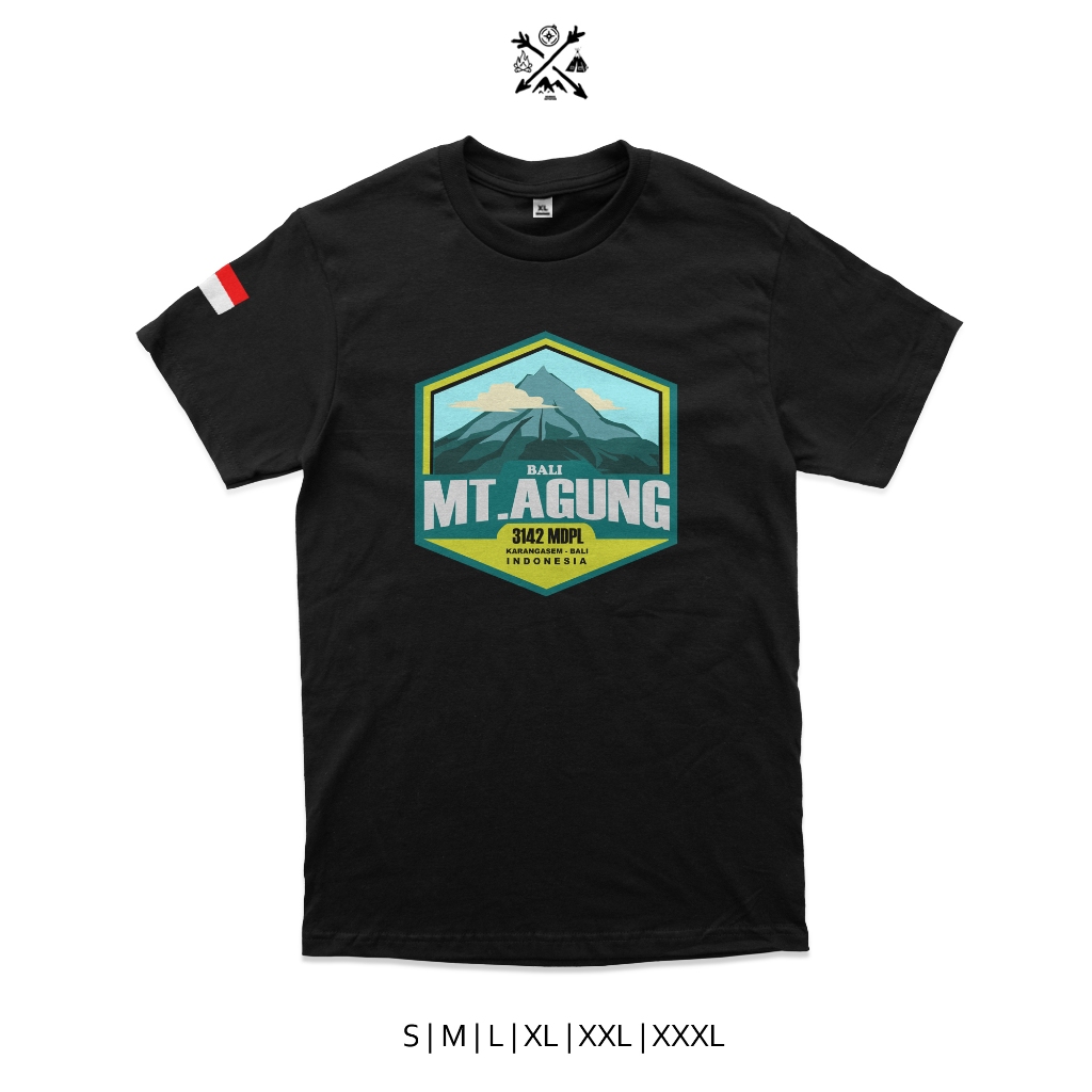 kaos gunung agung bali combed 24s kaos pendaki gunung agung