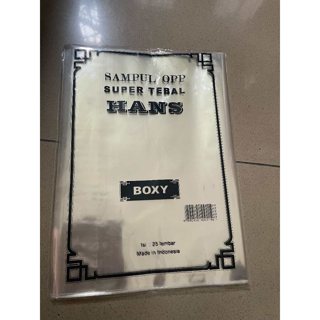 

Sampul OPP Super Tebal Hans Boxy (Per 25 lembar)