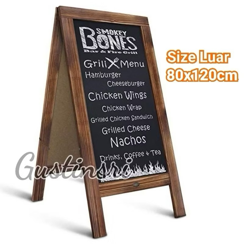 

Papan Tulis 2 Muka 80x120 Papan Tulis Kapur Dekorasi Cafe Taman Rumah Wedding Decorarion