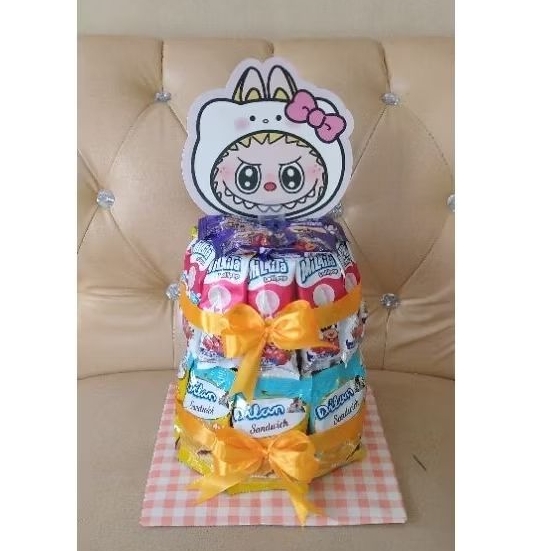 

Snack tower cake labubu ulang tahun ready murah Bandung