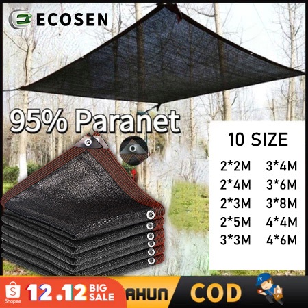 Paranet 95% Lebar 2/3/4/5/6 Meter Shading Net Nylon Anti Panas Enkripsi Jaring Paranet Pelindung