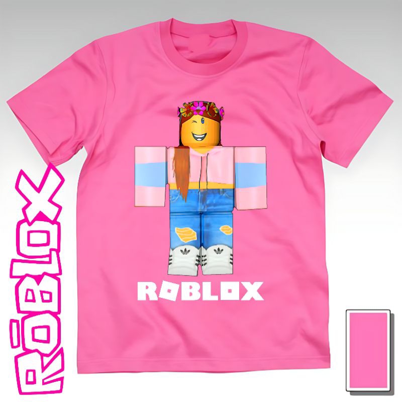 Kaos Baju Tshirt Custom Anak Perempuan Wanita Cewek Dewasa Roblox Robloks Roblok Robloc Robloxs