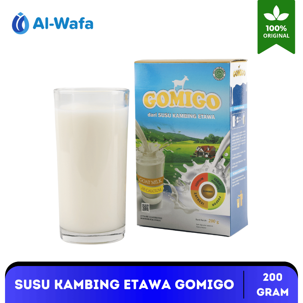 

Susu Kambing Etawa Bubuk GOMIGO Plus Kolostrum Untuk Anak Fokus & Optimalkan Kecerdasan Otak Imunitas Penambah Nafsu Makan Berat Badan Tinggi Badan Terapi Pernafasan Maag Tulang Sendi 200gr Original 100% Asli Goat Milk Halal BPOM Alergi Sapi Bisa COD