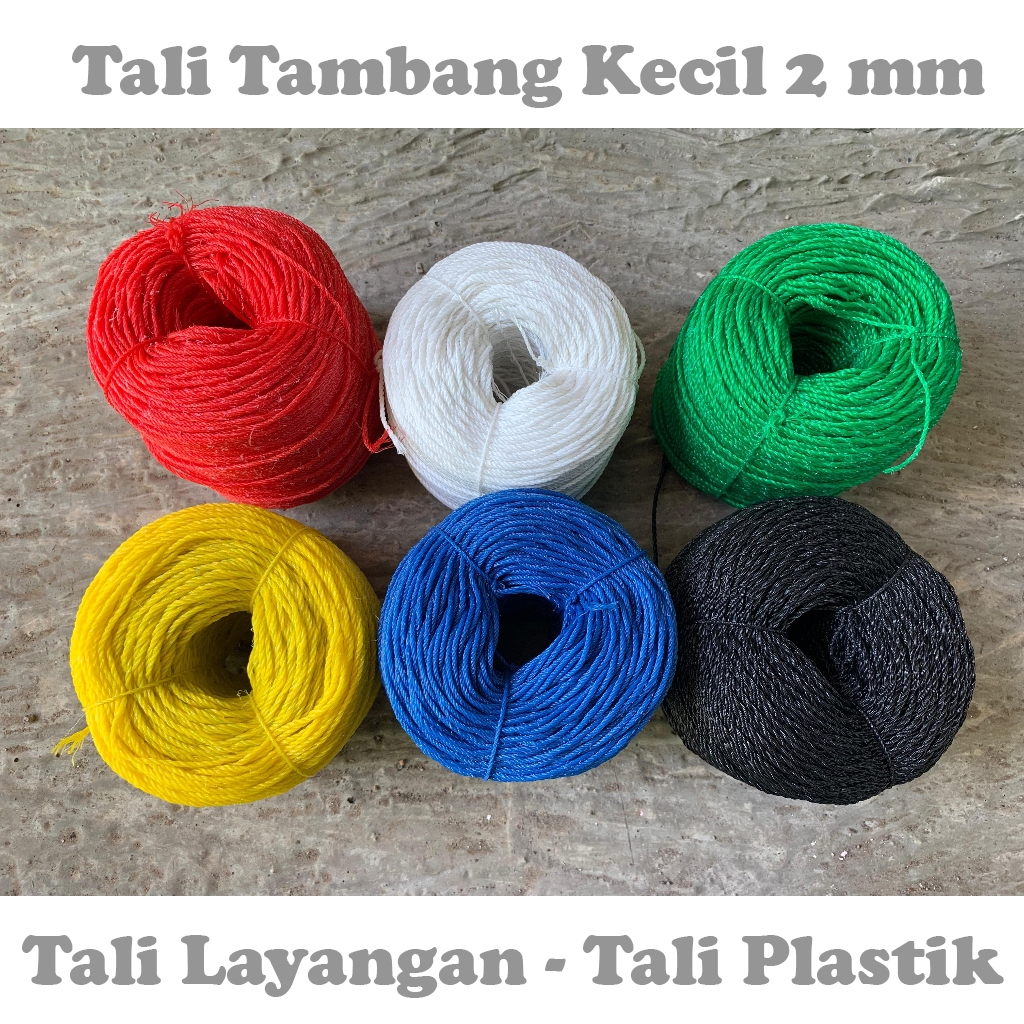 

Tali tambang 2mm 1 roll - Tali tambang PE 2 mm - Tali tampar dadung - Tali plastik - Tali Layangan