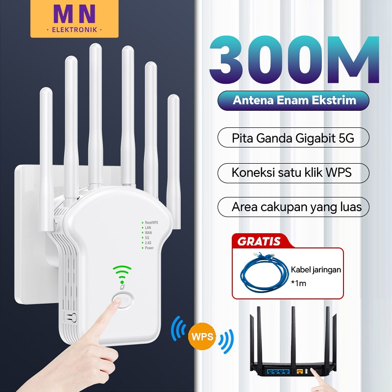 Penembak Sinyal WiFi Kecepatan Tinggi 5G Dua Channel Amplifier Pengembang Jaringan Tanpa Kabel Route