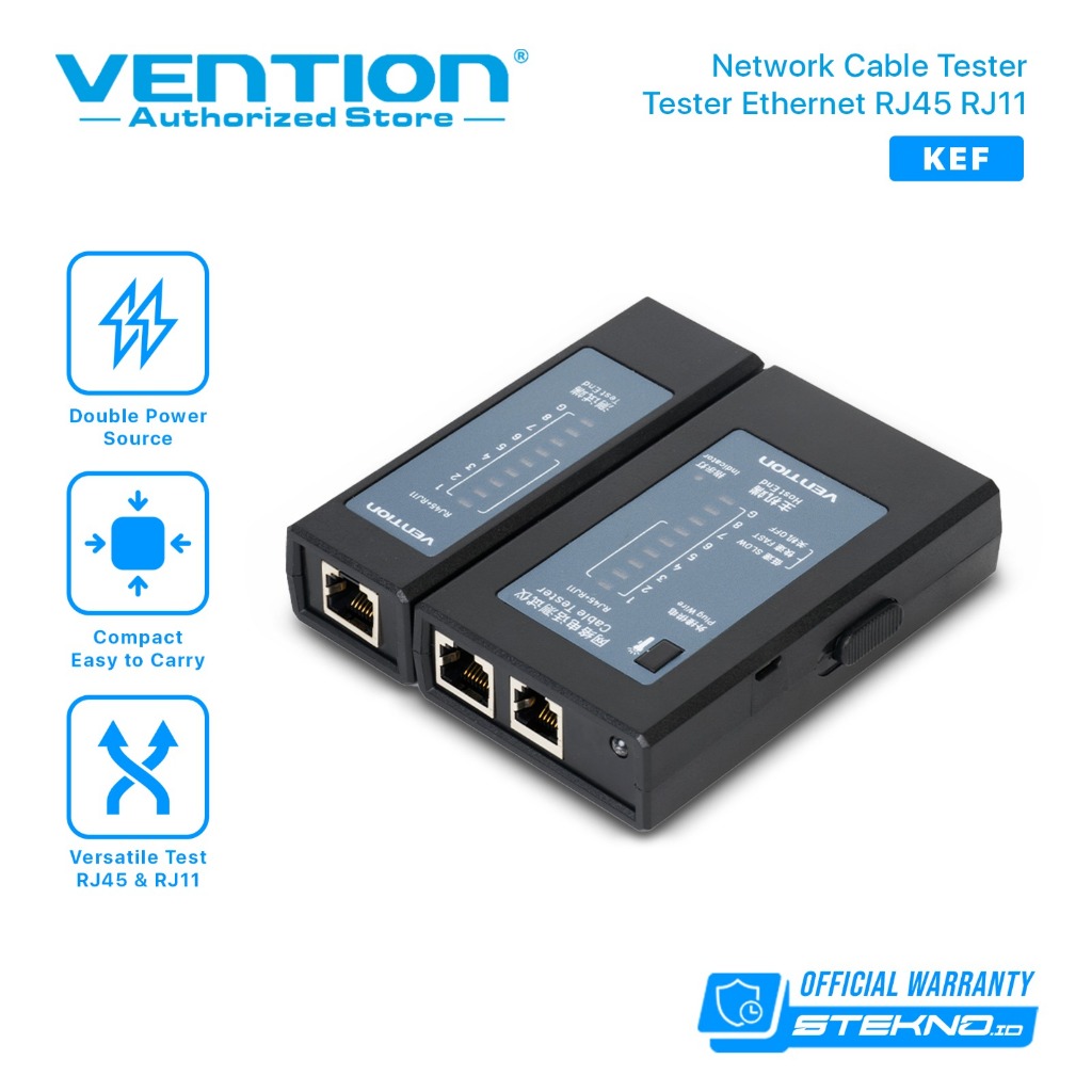 Vention LAN Kabel Tester Alat Penguji RJ45 RJ11 Network Ethernet KEF