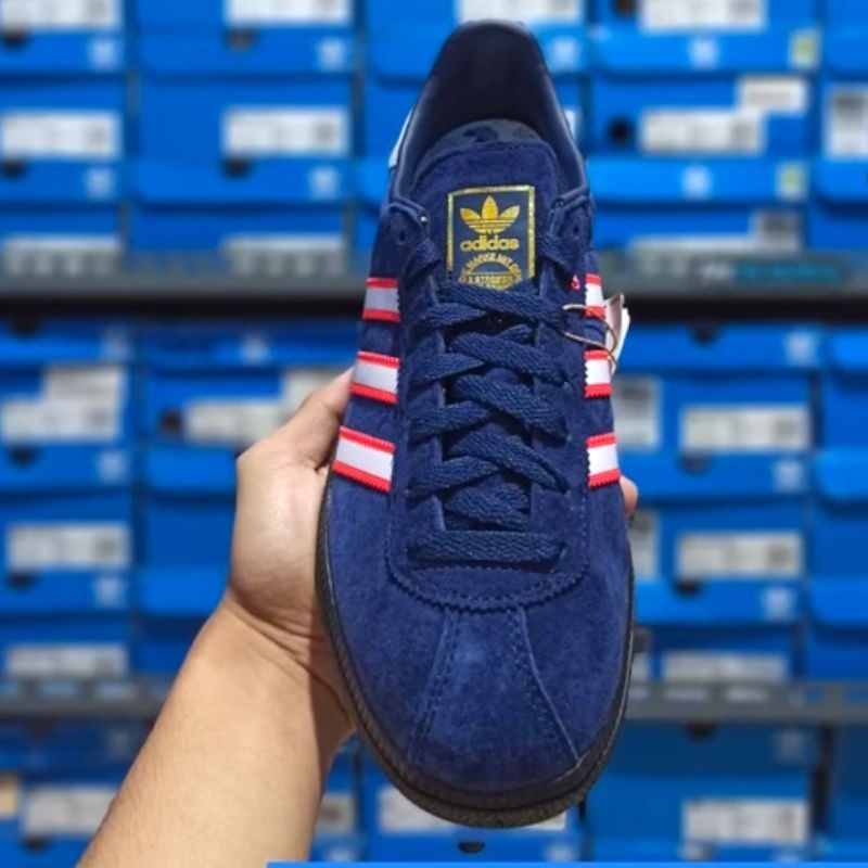 termurah gratis kaos kaki(cod) adidas munchen navy edge deep blue soft red og exclusive sepatu