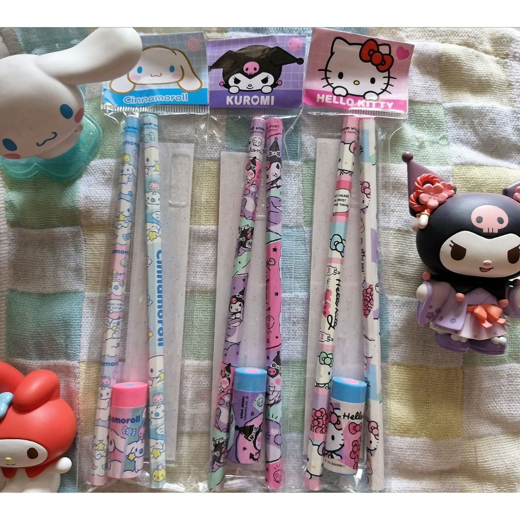 

1 Set alat tulis SANRIO 2 pensil 1 penggaris 1 penghapus terbaik sanrio anak