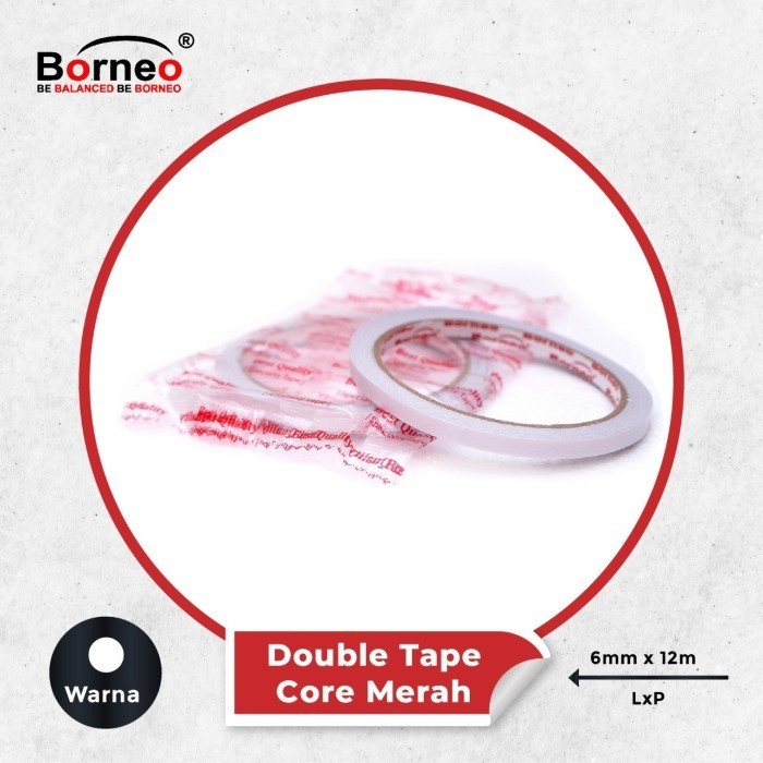 

Double Tape Core Merah 6MMx12M Borneo - Double Tape Core Merah 1/4 Inch Borneo