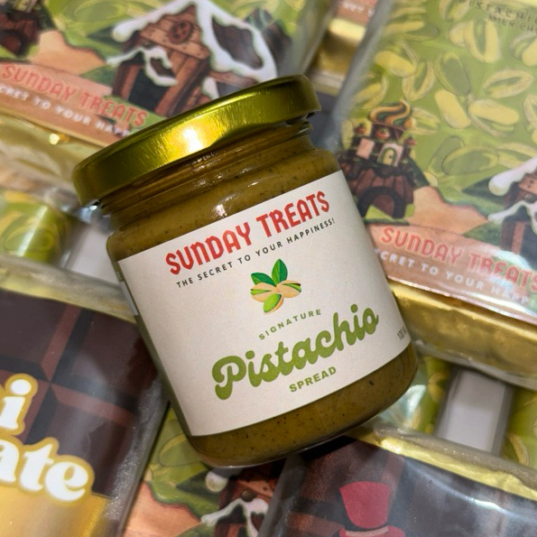 

Kunafa Pistachio Spread jar by SundayTreats ✨ Selai Kunafa Pistachio asin gurih menggunakan butter premium anchor wangi