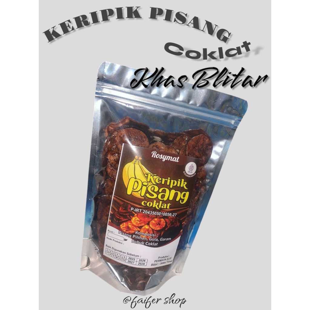 

Banana Chips Keripik Pisang Coklat Camilan Enak 100gr