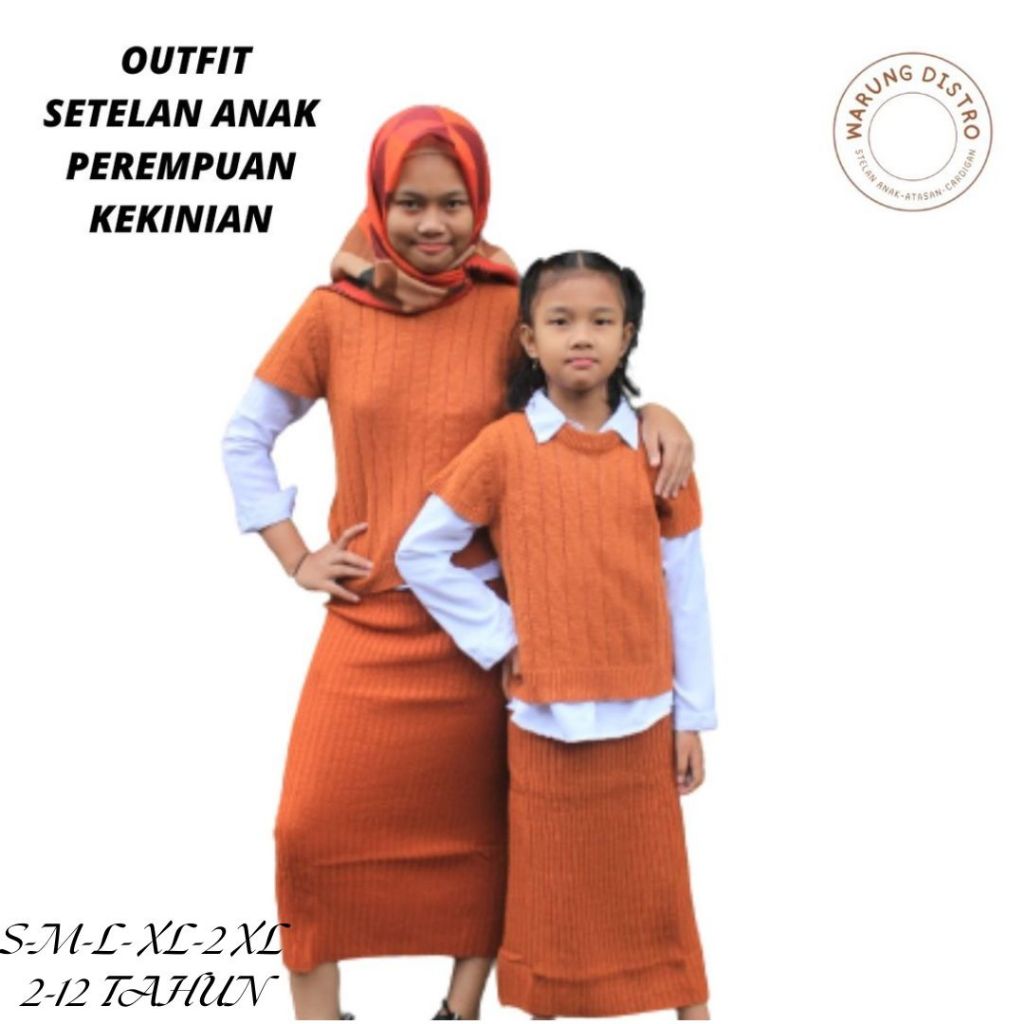 outfit setelan rajut anak perempuan jeny set rok / ottd anak perempuan stelan kekinian / setelan raj