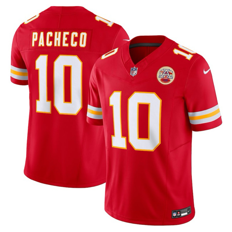 Jersey NFL Kansas City Chiefs ISIAH PACHECO 10 red