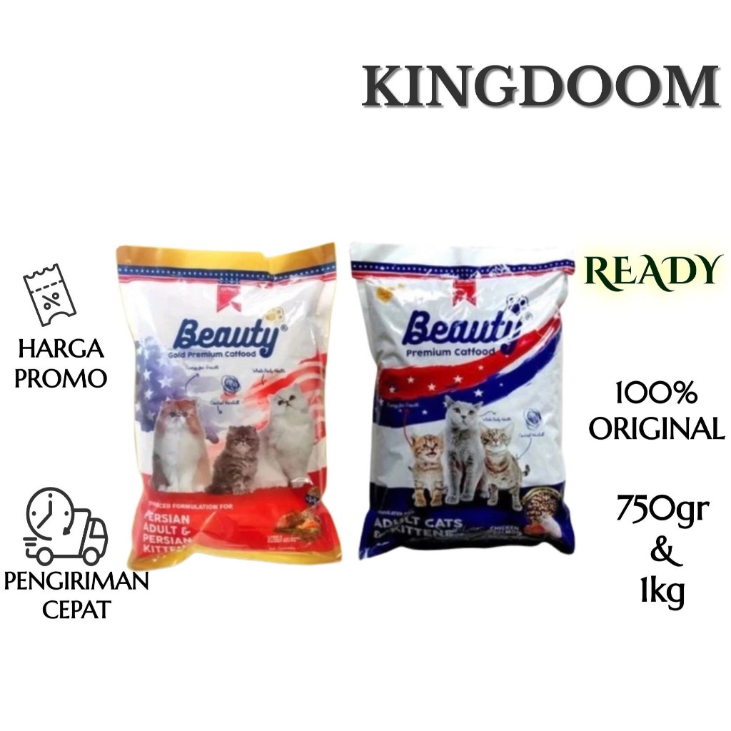 Makanan Kucing Beauty Gold Premium Cat Food 750gr / Beauty Premium Cat Food 1kg