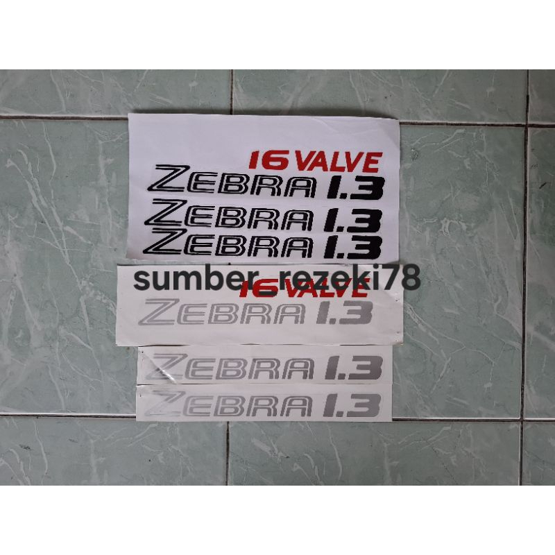 sticker stiker tulisan 16 Valve zebra 1.3/stiker zebra 1.3/stiker 16 Valve zebra 13