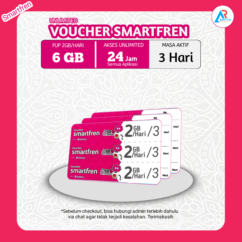 Voucher Smartfren Unlimited 6GB 3Hari Nasional