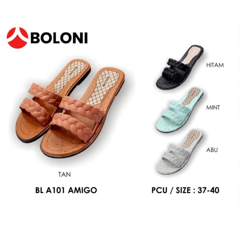 Sandal Boloni Amigo Original 100% Sandal Wanita Sandal Nyaman Sandal Flat Sandal Empuk Sandal Murah 