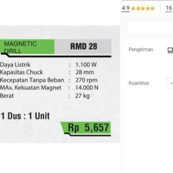 

Bor Magnet RYU 28 mm RMD 28 Magnetic Drill Core Besi RMD28 Duduk