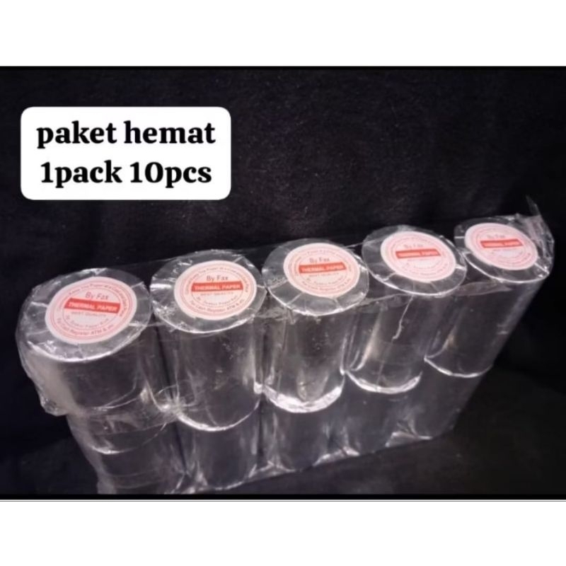 

(pack) 10roll paket hemat kertas thermal kasir grosir uk 58/57x30