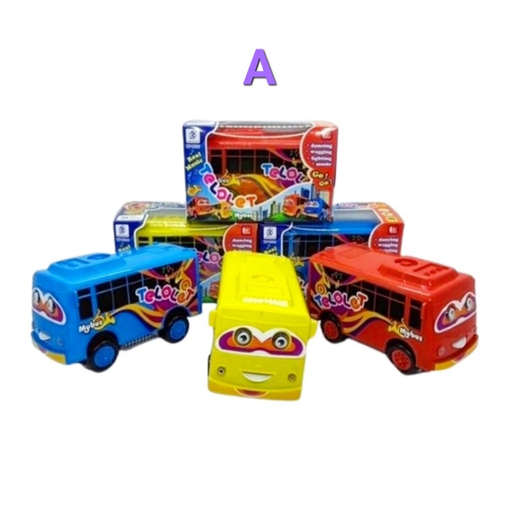 [ BISA COD] BUS TELOLET (Mainan Kendaraan Mobil Anak Bis Tayo Robot Spider Monster Train Halloween L