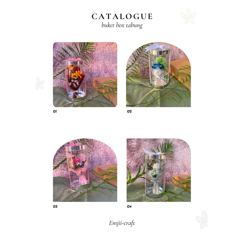 TERMURAH BUKET BOX TABUNG AESTHETIC/ BUKET BUNGA MURAH/ MIINI BUKET/REKOMNDASI BUKET WISUDA/