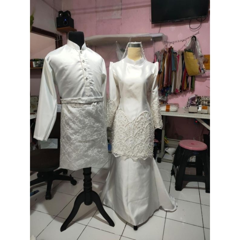 gaun pengantin muslimah Malaysia Melayu gaun akad gaun walimah wedding dress muslimah
