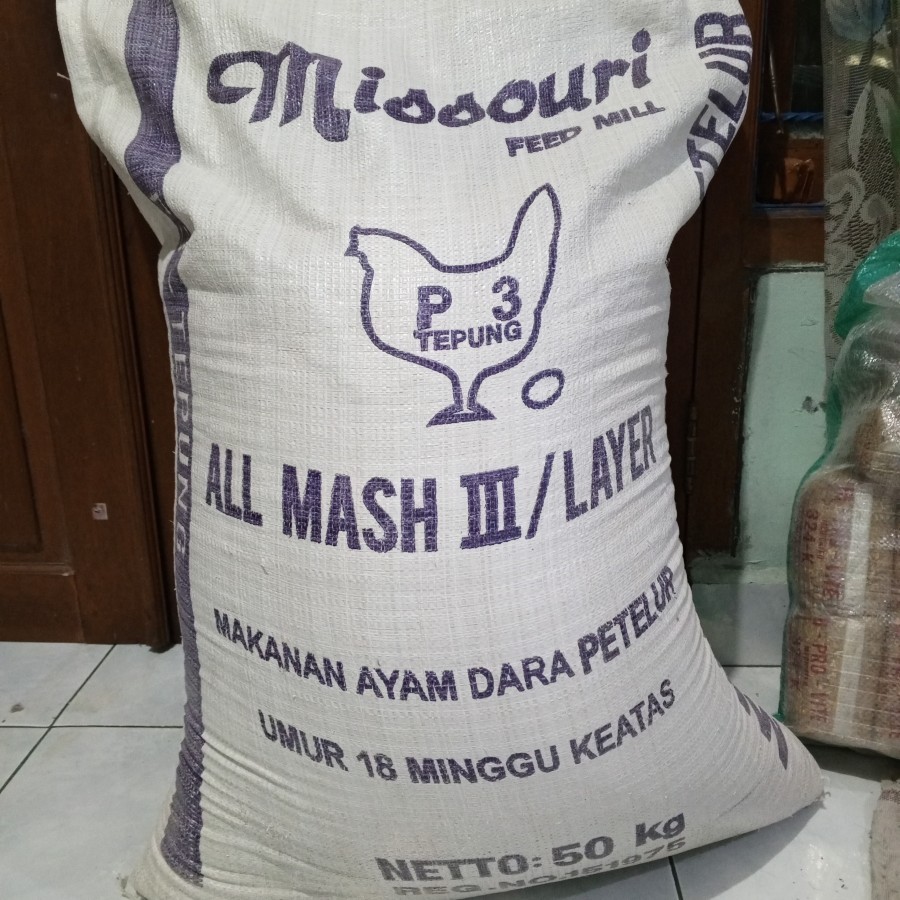 Pakan Ayam Petelur | Anak Ayam dan Layer | P1, P2, P3 Missouri | Repack 1 KG