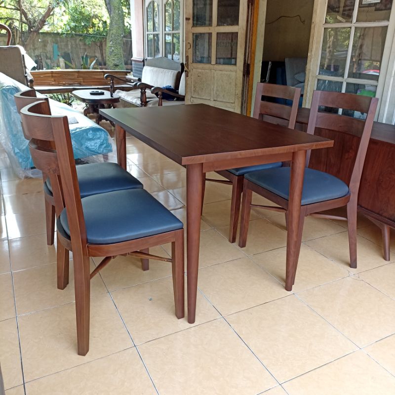 kursi makan set kursi meja makan kursi meja tamu kayu jati bantalan