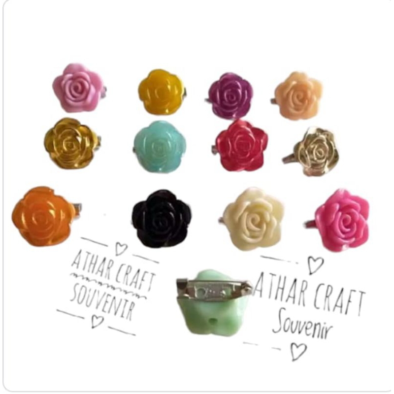 Bros Peniti Bros Mawar Mini ukuran 2 cm | Bros Simple Bros minimut