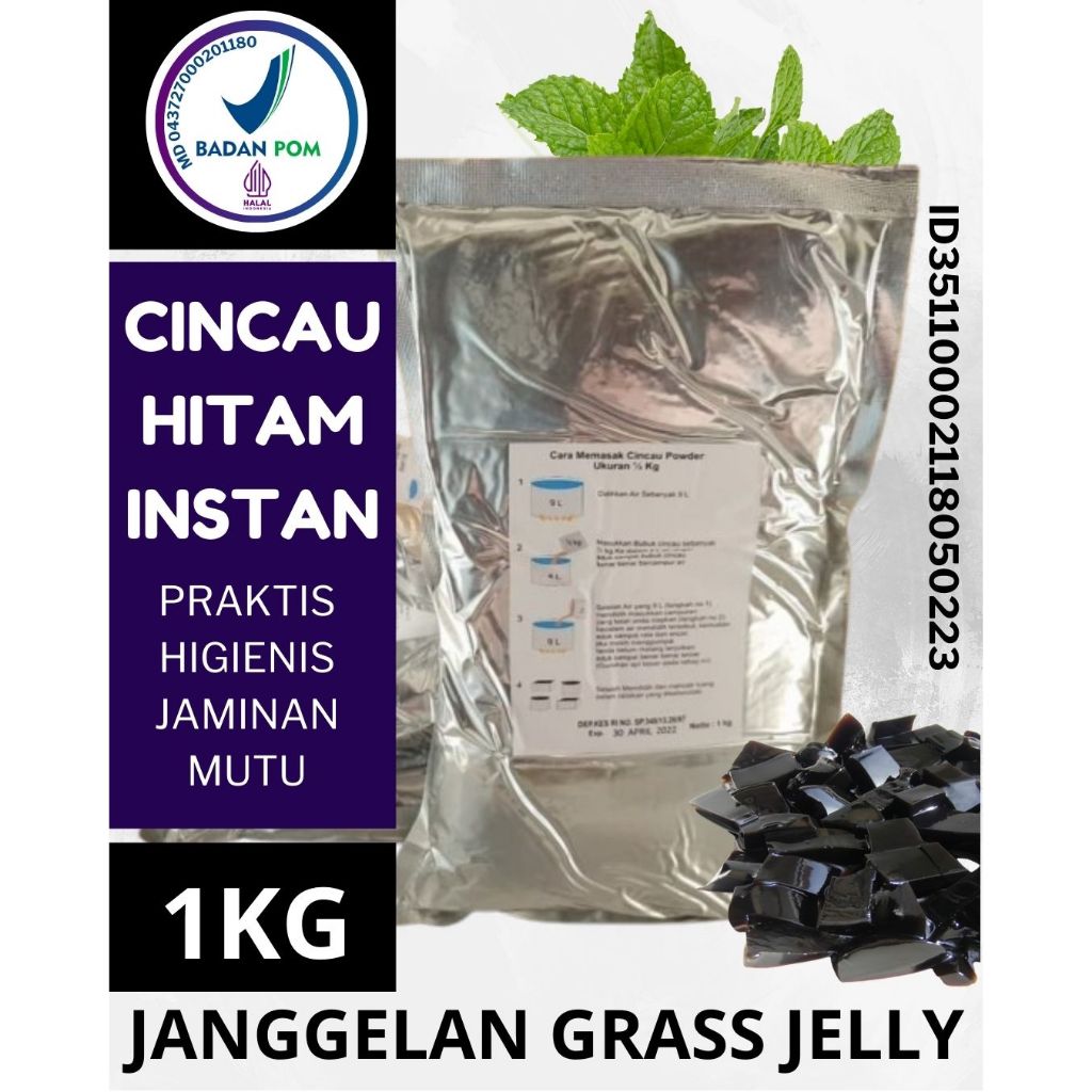 

Cincau Hitam Instan Grass Jelly Powder Malang Kemasan Aluminium Foil 1 Kg