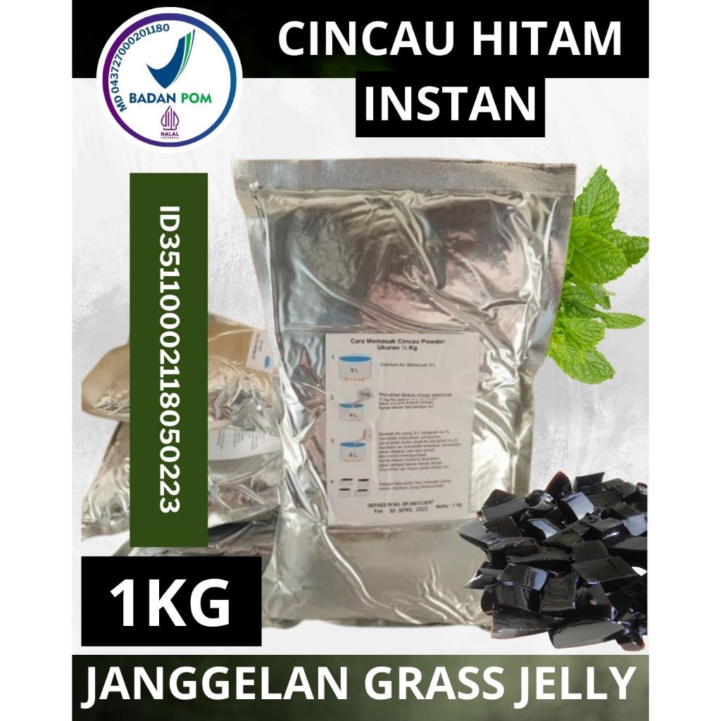 

REKOMENDASI Bubuk Cincau Hitam Instan / Janggelan Grass Jelly Powder Kemasan Aluminium Foil 1 Kg