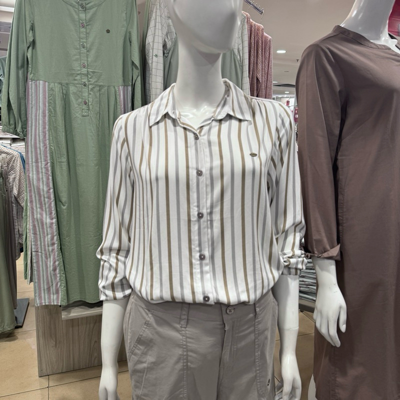 CORNICHE - NEW Kemeja Salur Wanita (S-XL)