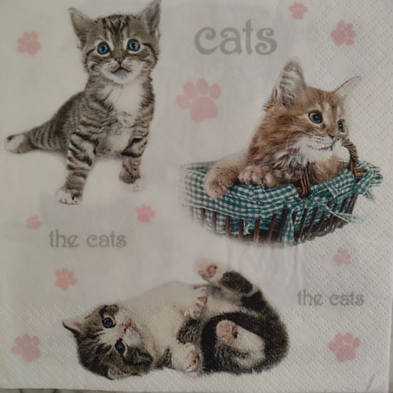 

TISSU DECOUPAGE KUCING THE CATS