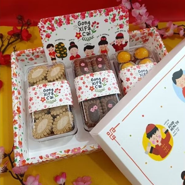 

Hamper Imlek CNY - HAO YUN - 3 Toples Kookies Sedang - Tersedia 7 pilihan kookies