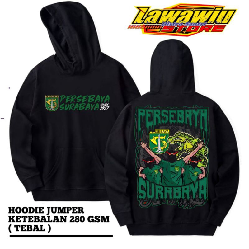 Hoodie jumper terbaru COD Persebaya Surabaya Since 1927 / Hoodie keren persebaya / hoodie bonek mani
