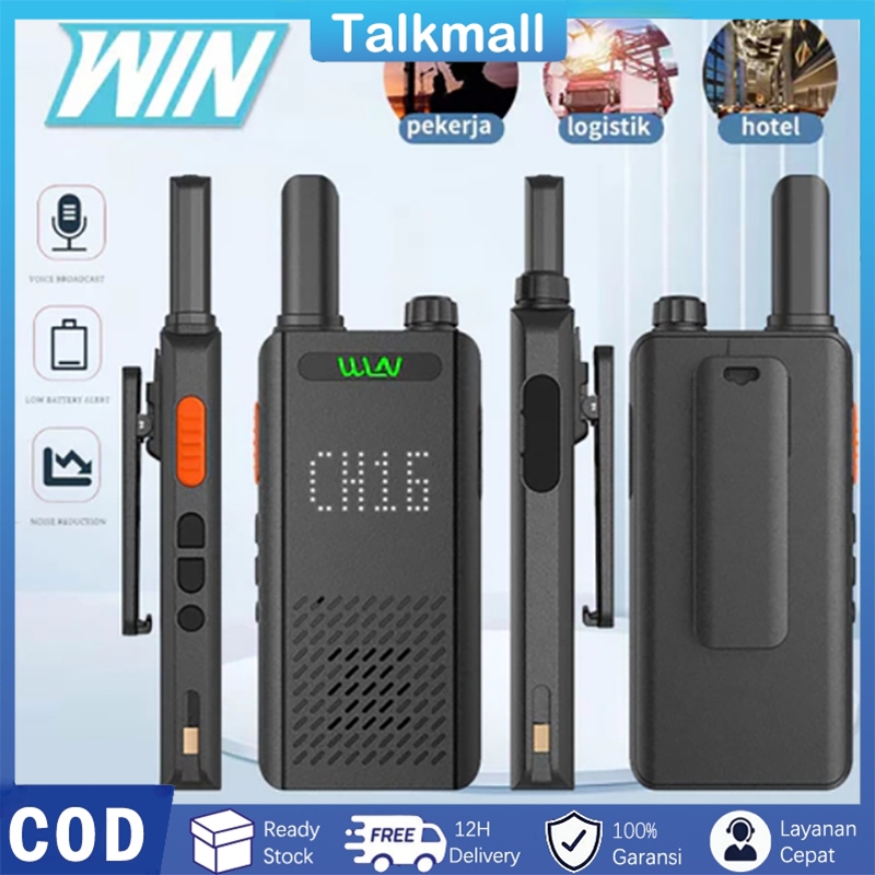 Ditalenibh - HT WLN KD-C170/KD-C160 Slim UHF 400-470MHz Waterproof Jarak 10KM 2 Way Radio