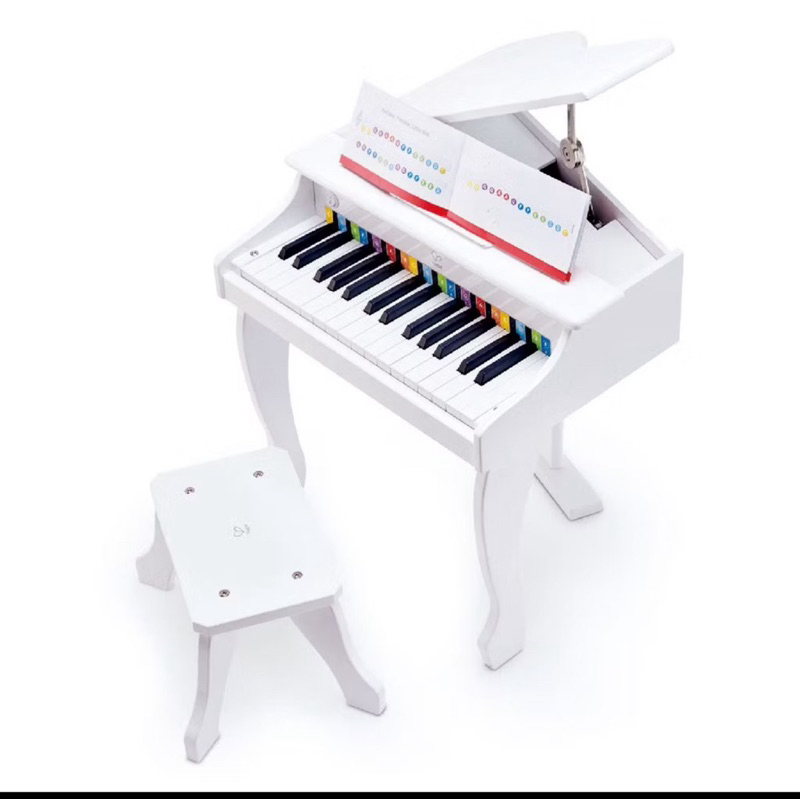 Hape Grand Piano White mainan anak alat musik piano sensory montessori