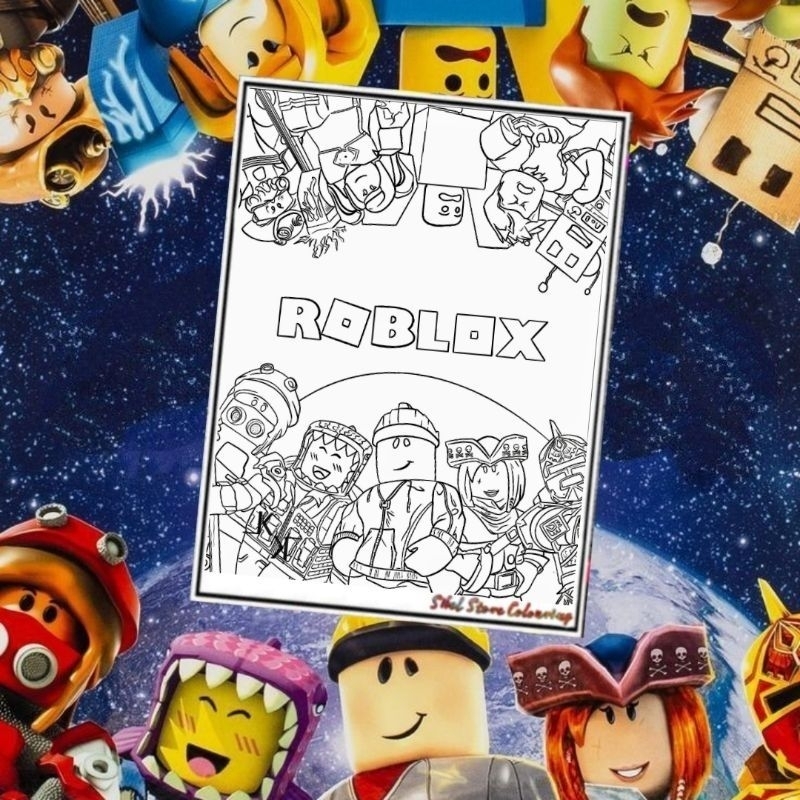 

Kertas Mewarnai Gambar Anak Tema Roblox V3 (12 Lembar Gambar) / Kertas Gambar Tebal 160 Gsm