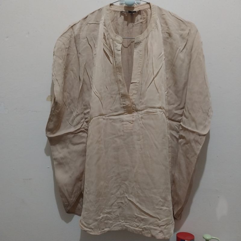 VINCE skipper blouse satin