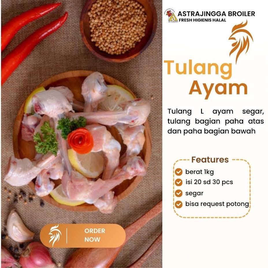 

Tulang Ayam Bagian Paha tulang L 1kg astrajingga broiler