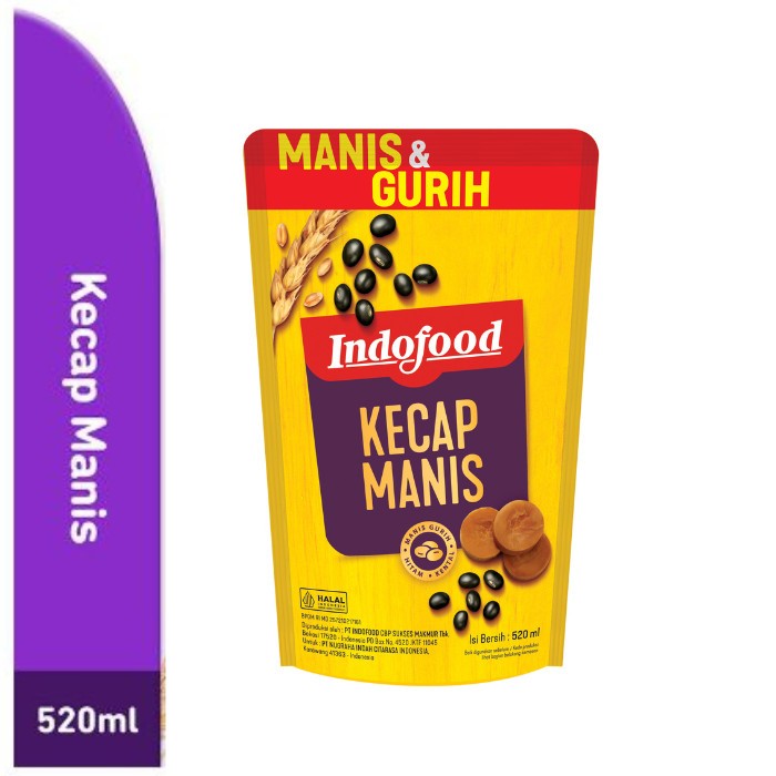 

Kecap Indofood Manis 520 ML/ INDOFOOD REFILL KECAP MANIS 520ML