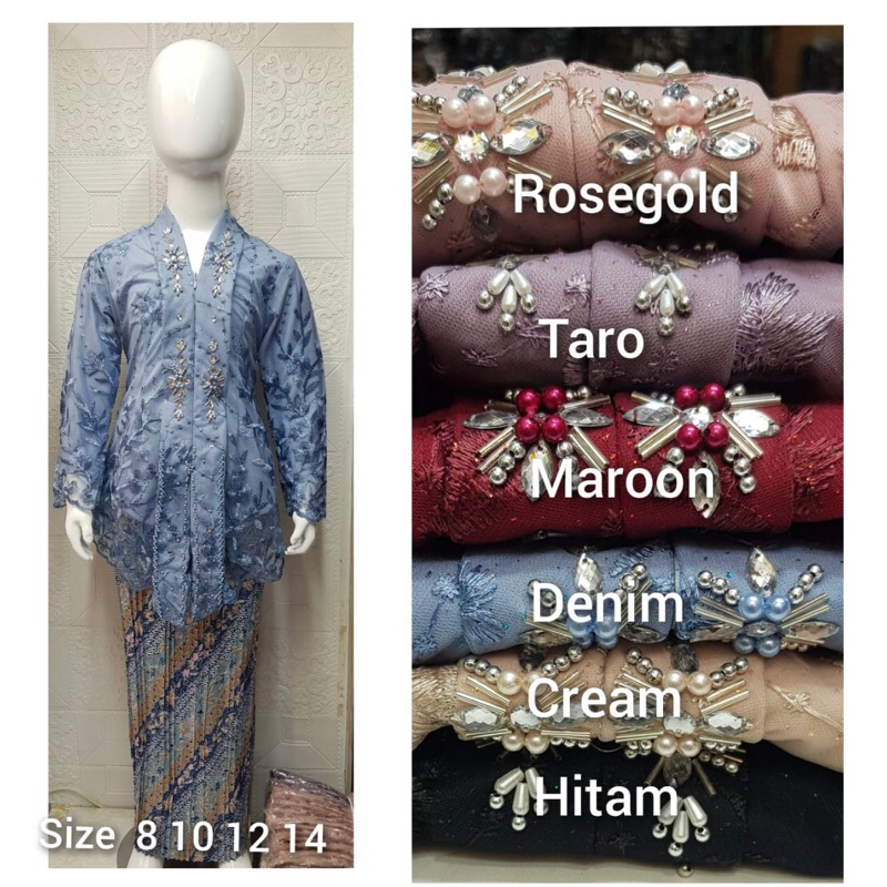 setelan Kebaya V kartini Anak perempuan / Setelan Kebaya Anak / kebaya tille / kebaya Modern (FREE H
