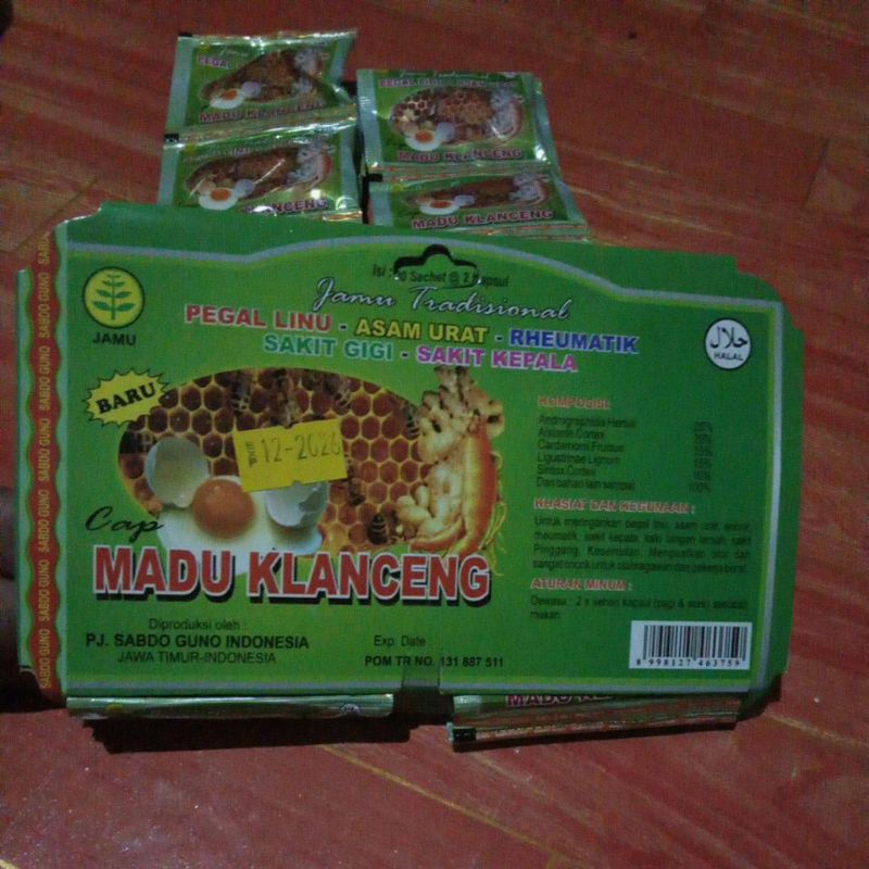 KAPSUL CAP MADU KLANCENG UNTUK ASAM URAT PEGAL LINU REMATIK ENCOK KESELEO KESEMUTAN KEMASAN HANGER I